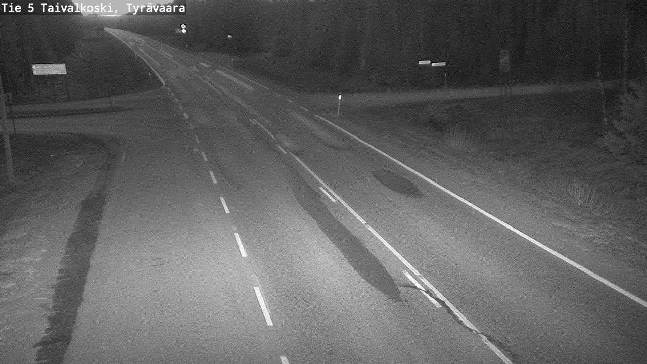 Weather Camera Image Road 5 Taivalkoski, Tyrävaara, Taivalkoski, Pohjois-Pohjanmaa