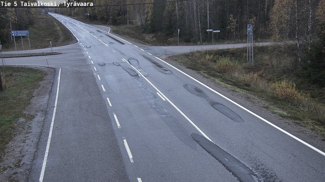 Weather Camera Image Väg 5 Taivalkoski, Tyrävaara, Taivalkoski, Pohjois-Pohjanmaa