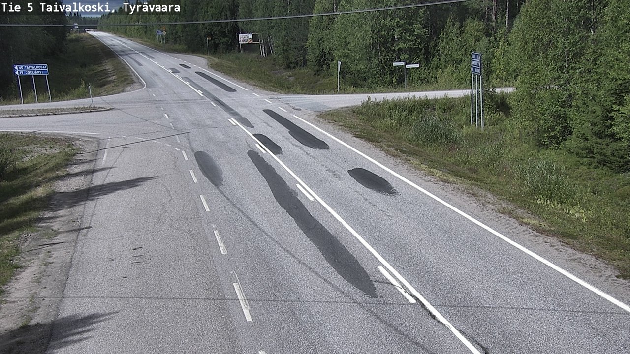 Kelikamerat Kuva Tie 5 Taivalkoski, Tyrävaara, Taivalkoski, Pohjois-Pohjanmaa