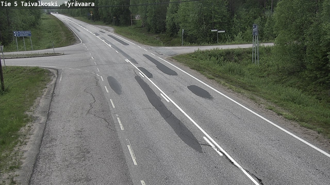 Kelikamerat Kuva Tie 5 Taivalkoski, Tyrävaara, Taivalkoski, Pohjois-Pohjanmaa