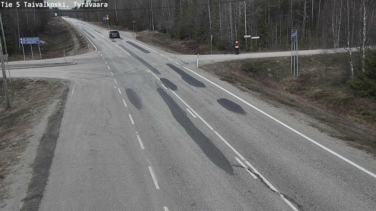 Weather Camera Image Road 5 Taivalkoski, Tyrävaara, Taivalkoski, Pohjois-Pohjanmaa