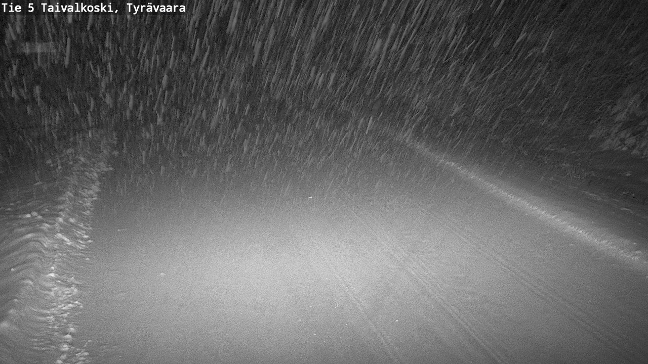 Weather Camera Image Road 5 Taivalkoski, Tyrävaara, Taivalkoski, Pohjois-Pohjanmaa