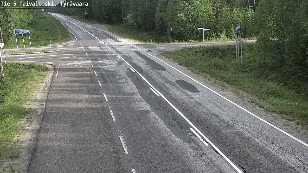 Kelikamerat Kuva Tie 5 Taivalkoski, Tyrävaara, Taivalkoski, Pohjois-Pohjanmaa