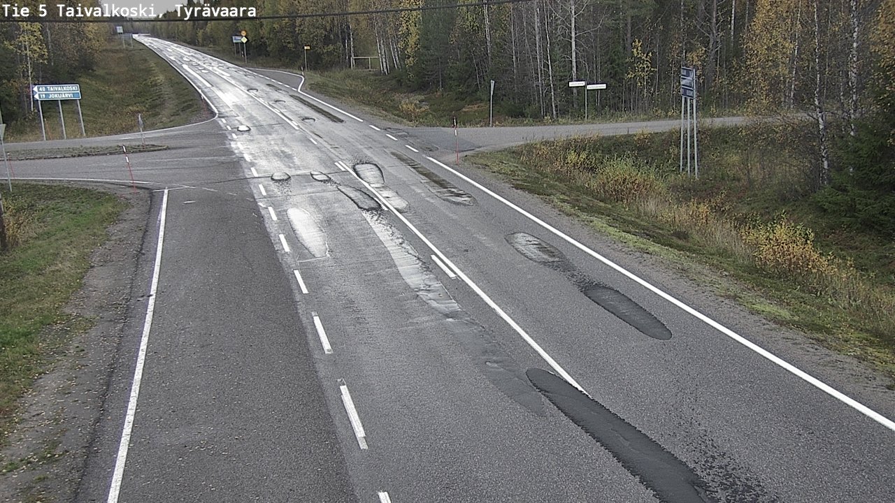 Weather Camera Image Väg 5 Taivalkoski, Tyrävaara, Taivalkoski, Pohjois-Pohjanmaa