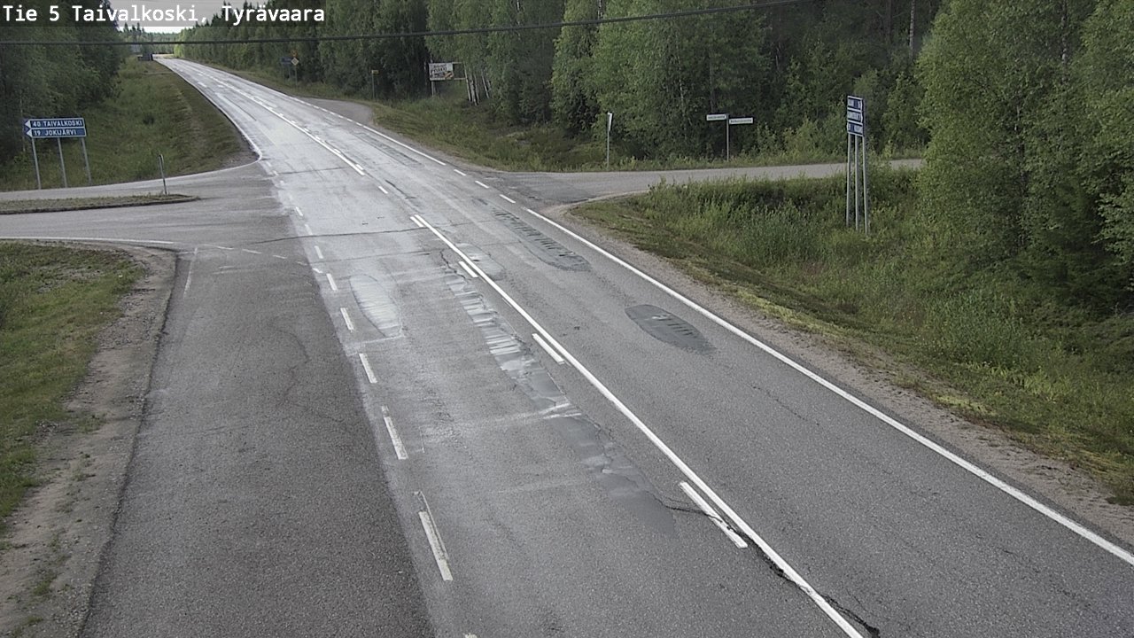 Weather Camera Image Väg 5 Taivalkoski, Tyrävaara, Taivalkoski, Pohjois-Pohjanmaa