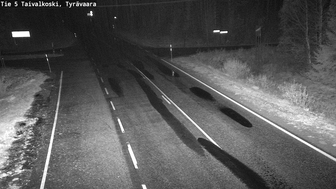 Weather Camera Image Väg 5 Taivalkoski, Tyrävaara, Taivalkoski, Pohjois-Pohjanmaa
