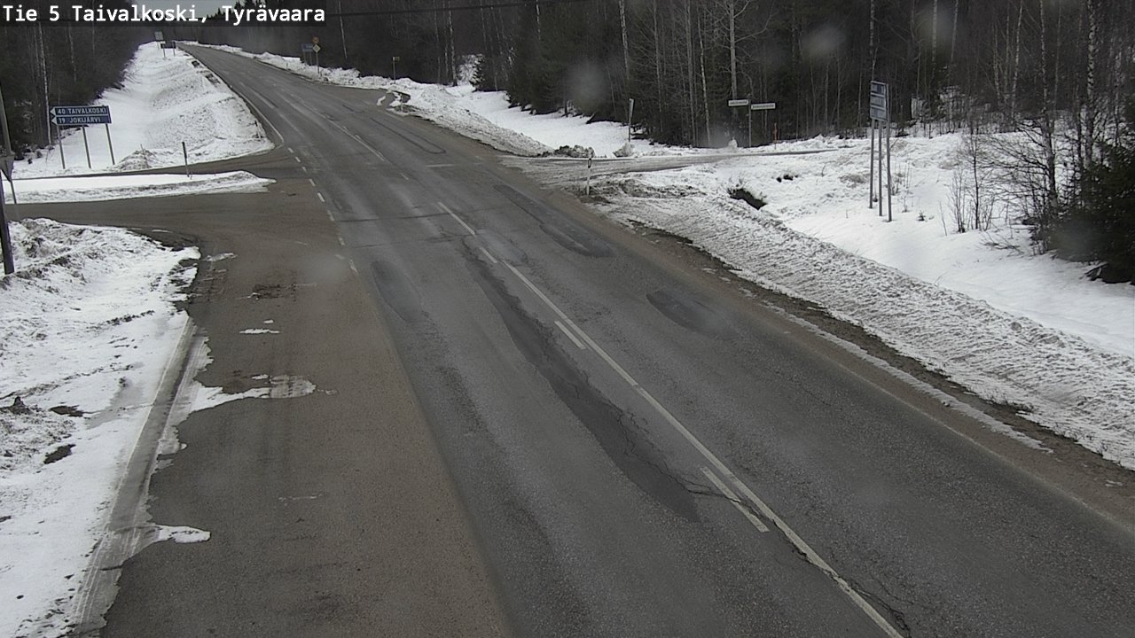 Weather Camera Image Road 5 Taivalkoski, Tyrävaara, Taivalkoski, Pohjois-Pohjanmaa