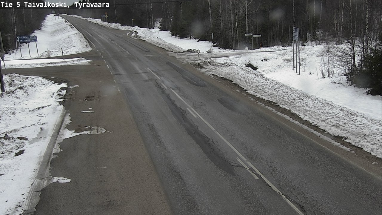 Weather Camera Image Road 5 Taivalkoski, Tyrävaara, Taivalkoski, Pohjois-Pohjanmaa