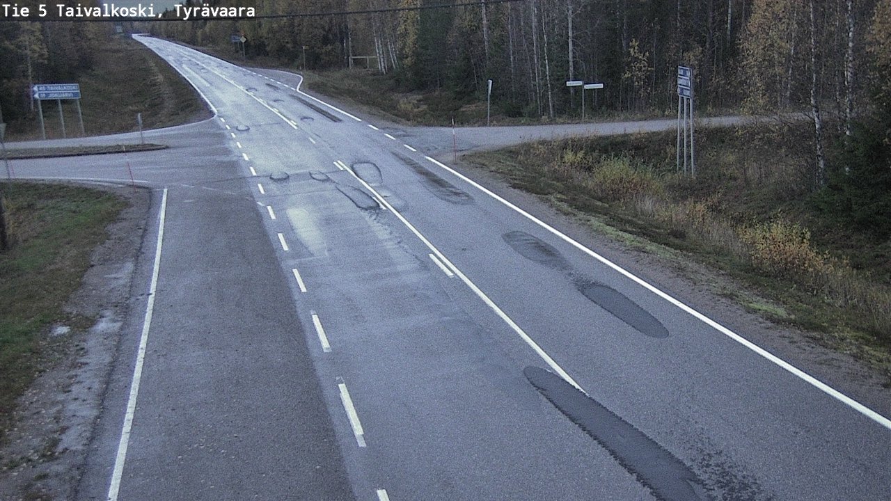 Weather Camera Image Väg 5 Taivalkoski, Tyrävaara, Taivalkoski, Pohjois-Pohjanmaa
