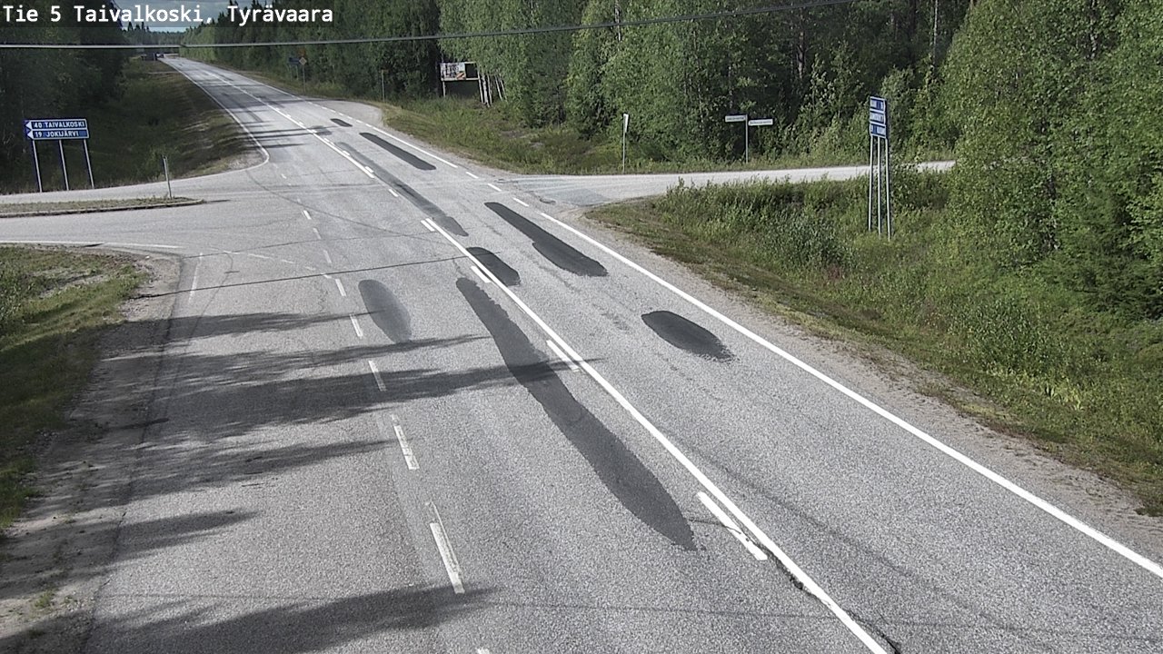 Kelikamerat Kuva Tie 5 Taivalkoski, Tyrävaara, Taivalkoski, Pohjois-Pohjanmaa