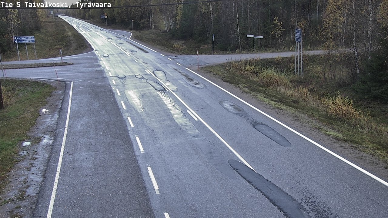 Weather Camera Image Väg 5 Taivalkoski, Tyrävaara, Taivalkoski, Pohjois-Pohjanmaa