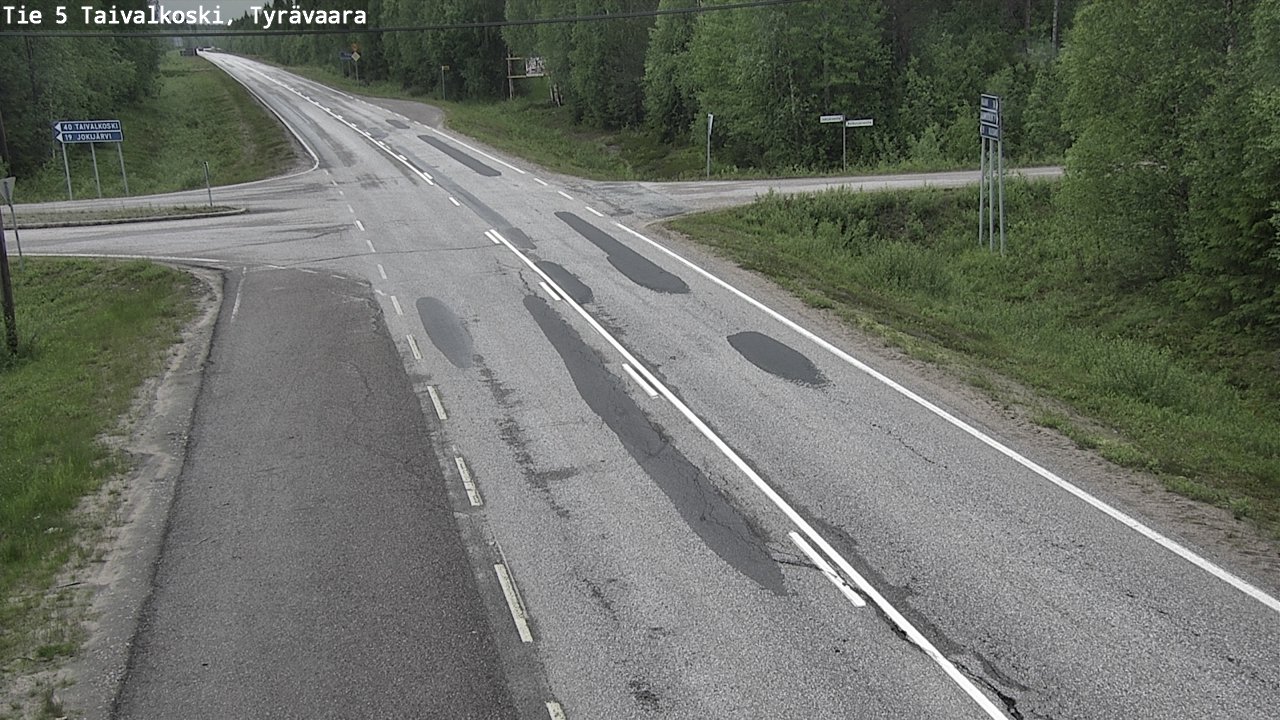 Kelikamerat Kuva Tie 5 Taivalkoski, Tyrävaara, Taivalkoski, Pohjois-Pohjanmaa