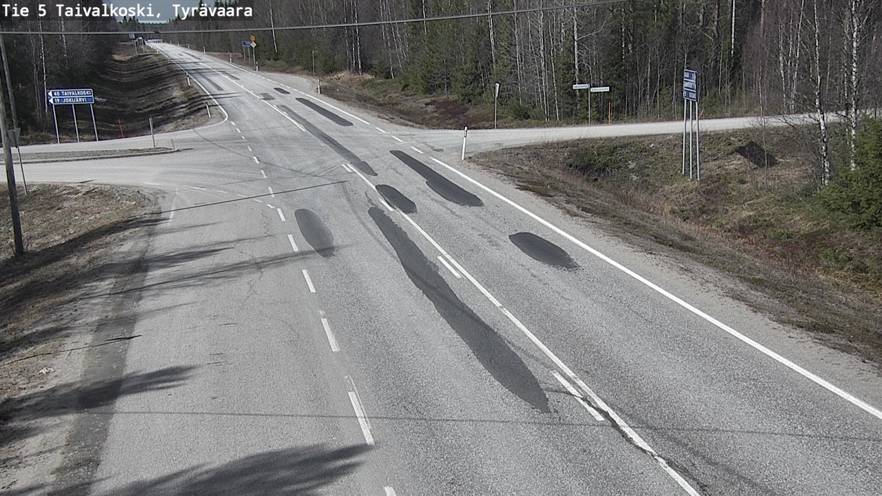 Weather Camera Image Road 5 Taivalkoski, Tyrävaara, Taivalkoski, Pohjois-Pohjanmaa