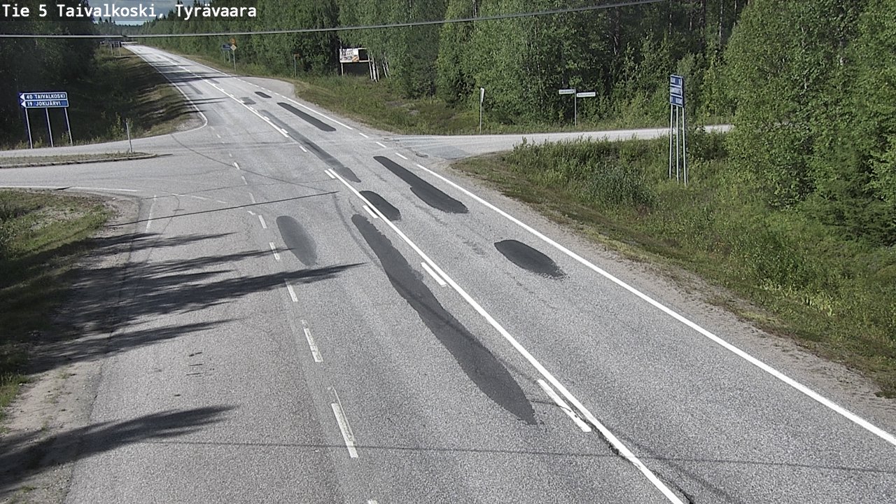 Kelikamerat Kuva Tie 5 Taivalkoski, Tyrävaara, Taivalkoski, Pohjois-Pohjanmaa