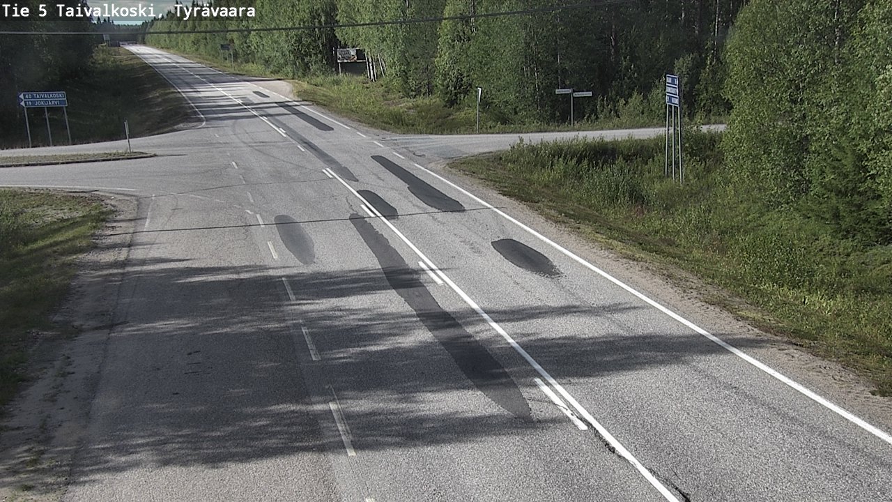Kelikamerat Kuva Tie 5 Taivalkoski, Tyrävaara, Taivalkoski, Pohjois-Pohjanmaa