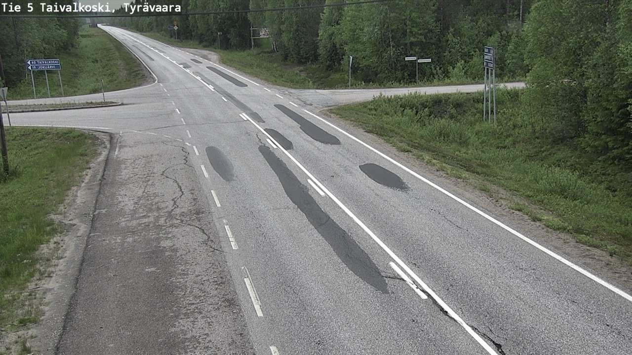 Kelikamerat Kuva Tie 5 Taivalkoski, Tyrävaara, Taivalkoski, Pohjois-Pohjanmaa