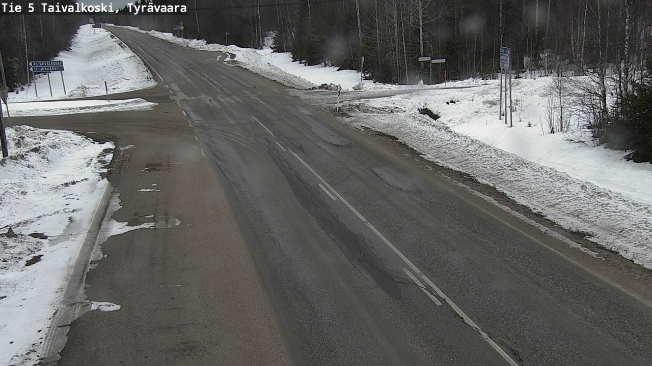 Weather Camera Image Road 5 Taivalkoski, Tyrävaara, Taivalkoski, Pohjois-Pohjanmaa