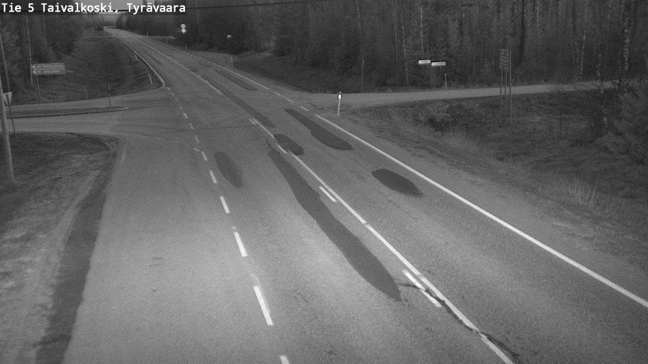 Weather Camera Image Road 5 Taivalkoski, Tyrävaara, Taivalkoski, Pohjois-Pohjanmaa
