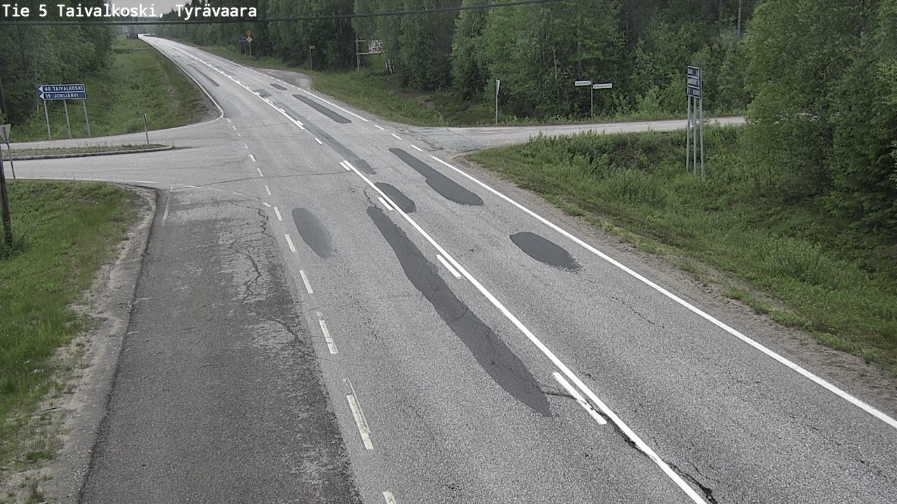 Kelikamerat Kuva Tie 5 Taivalkoski, Tyrävaara, Taivalkoski, Pohjois-Pohjanmaa