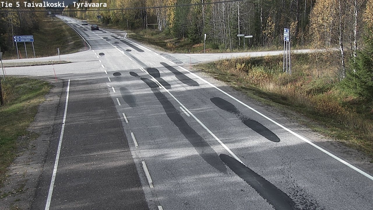 Weather Camera Image Väg 5 Taivalkoski, Tyrävaara, Taivalkoski, Pohjois-Pohjanmaa