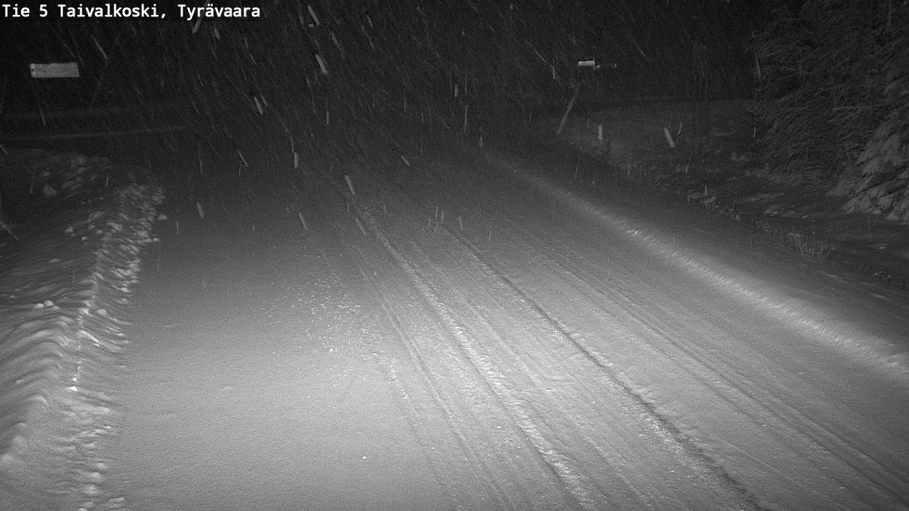 Weather Camera Image Road 5 Taivalkoski, Tyrävaara, Taivalkoski, Pohjois-Pohjanmaa