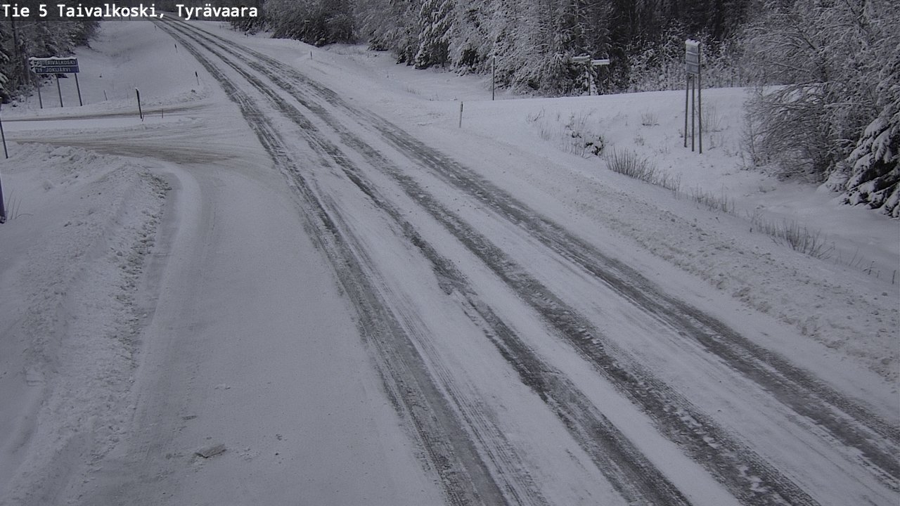 Weather Camera Image Road 5 Taivalkoski, Tyrävaara, Taivalkoski, Pohjois-Pohjanmaa