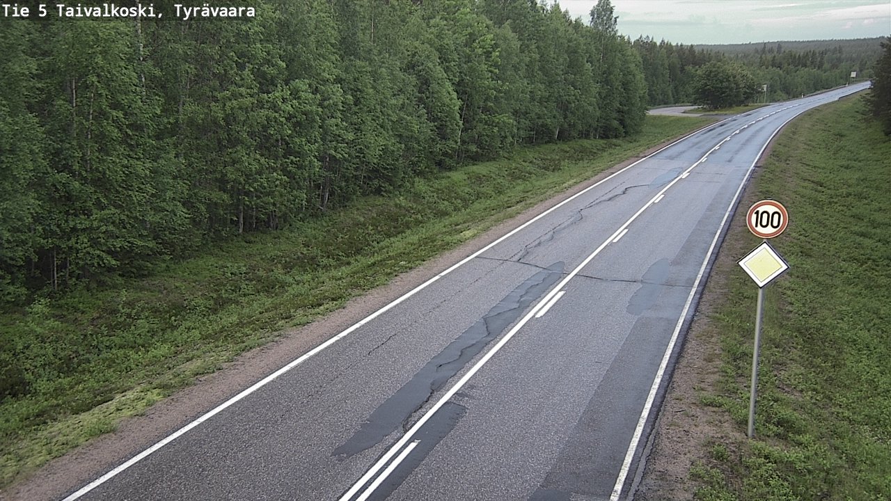 Kelikamerat Kuva Tie 5 Taivalkoski, Tyrävaara, Taivalkoski, Pohjois-Pohjanmaa