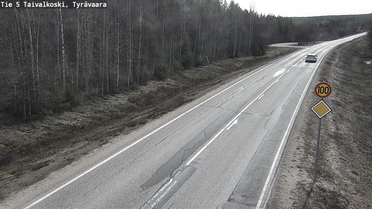 Weather Camera Image Road 5 Taivalkoski, Tyrävaara, Taivalkoski, Pohjois-Pohjanmaa