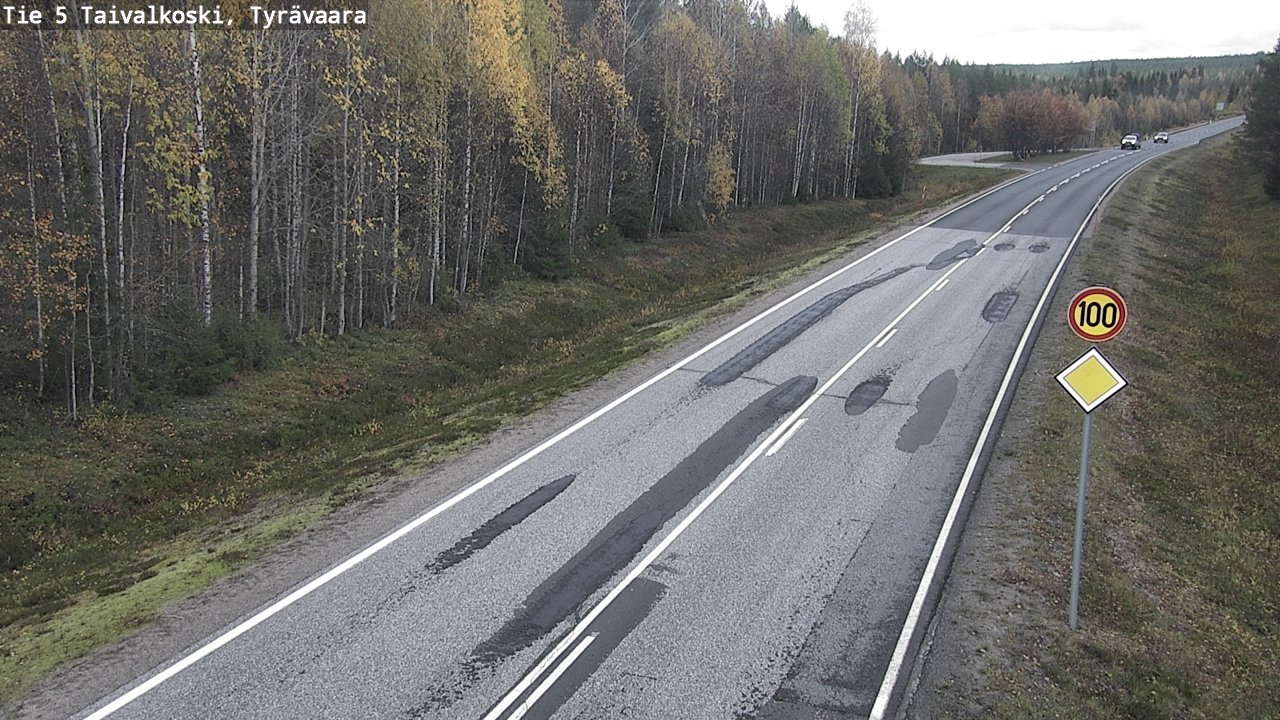 Weather Camera Image Road 5 Taivalkoski, Tyrävaara, Taivalkoski, Pohjois-Pohjanmaa