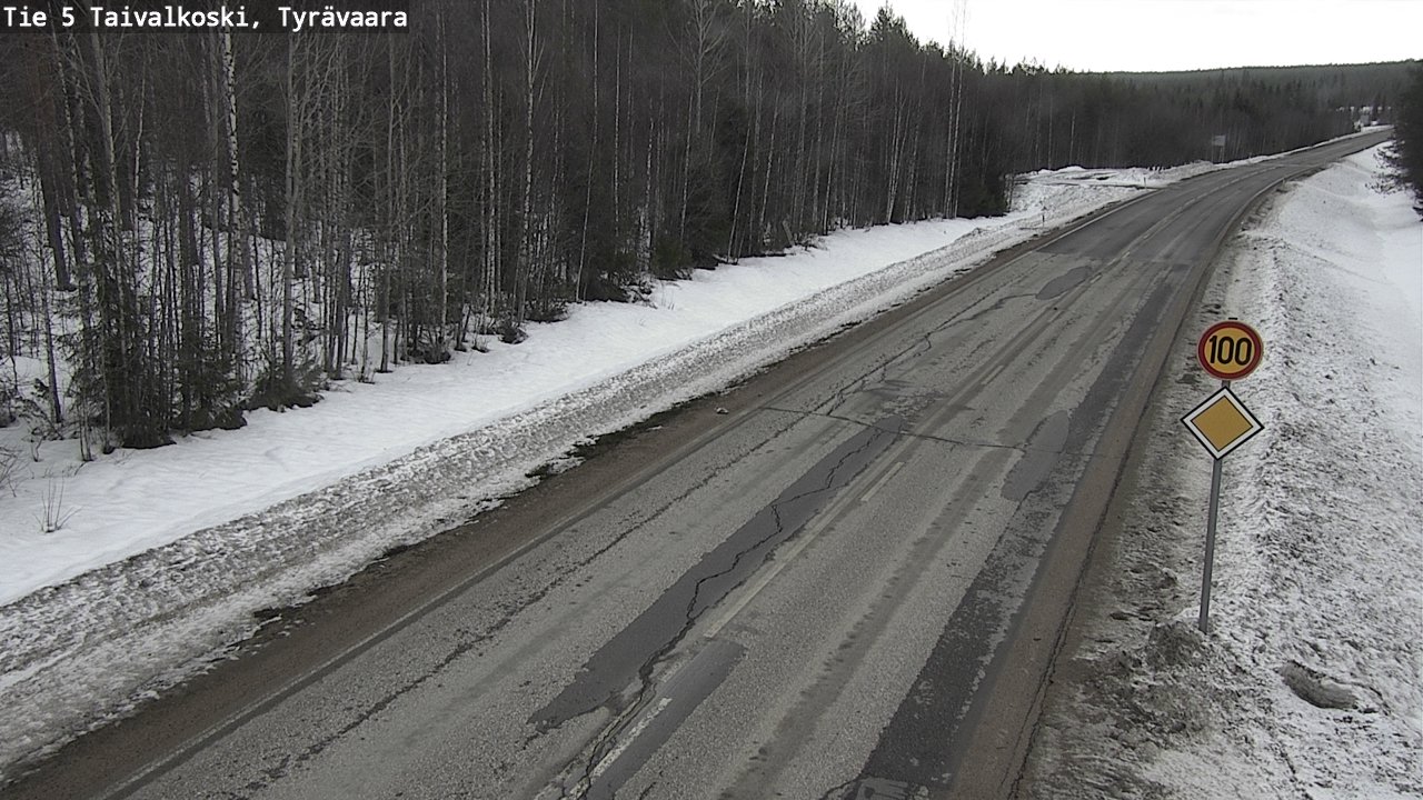 Weather Camera Image Road 5 Taivalkoski, Tyrävaara, Taivalkoski, Pohjois-Pohjanmaa