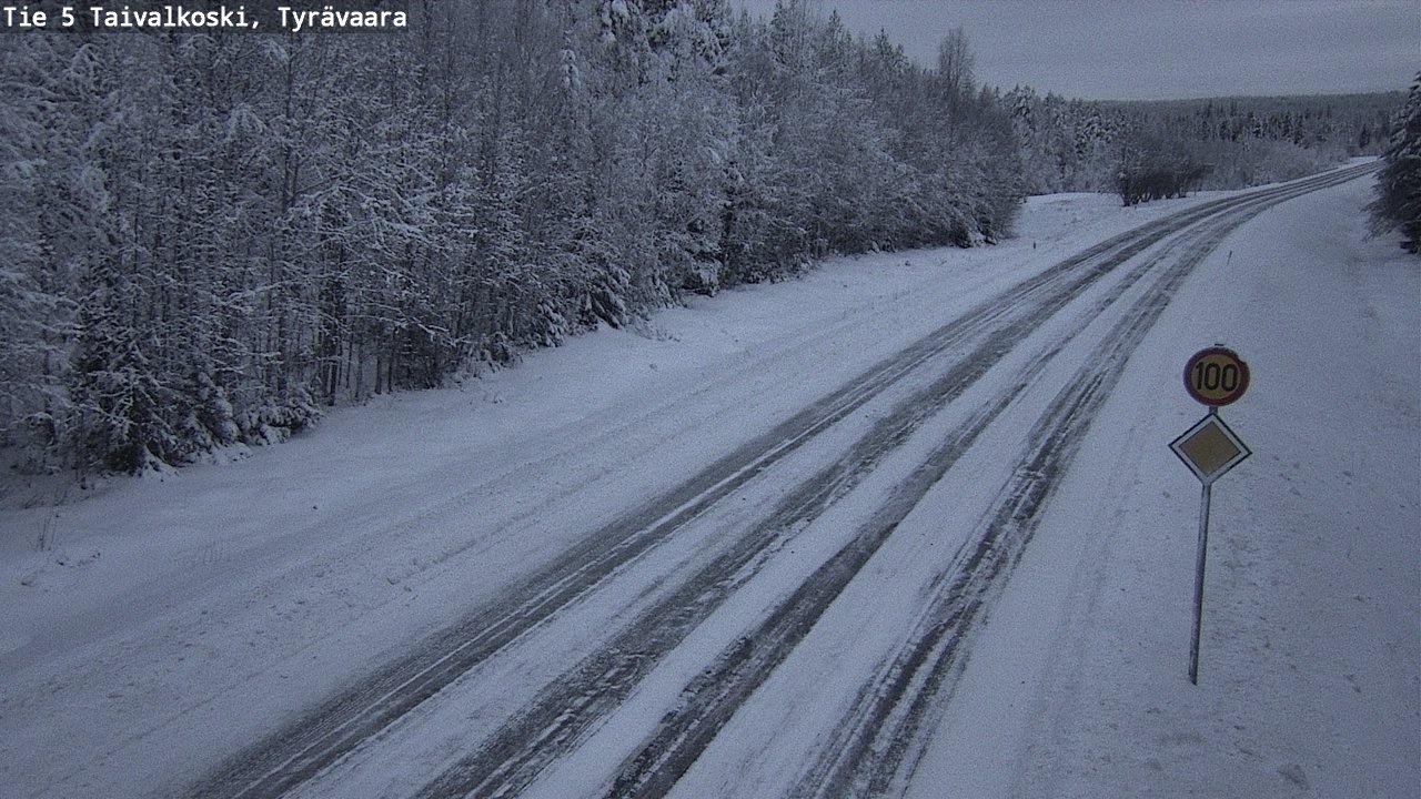 Weather Camera Image Väg 5 Taivalkoski, Tyrävaara, Taivalkoski, Pohjois-Pohjanmaa