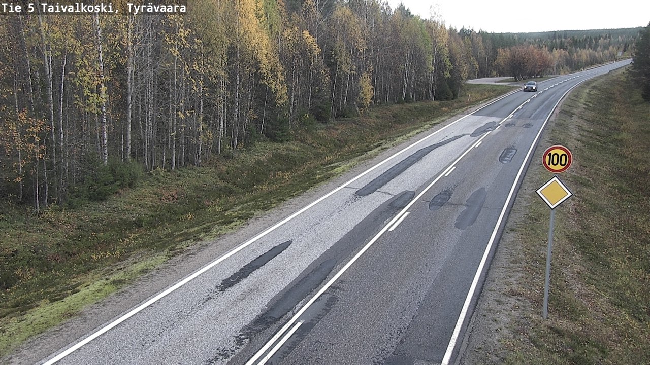 Weather Camera Image Road 5 Taivalkoski, Tyrävaara, Taivalkoski, Pohjois-Pohjanmaa