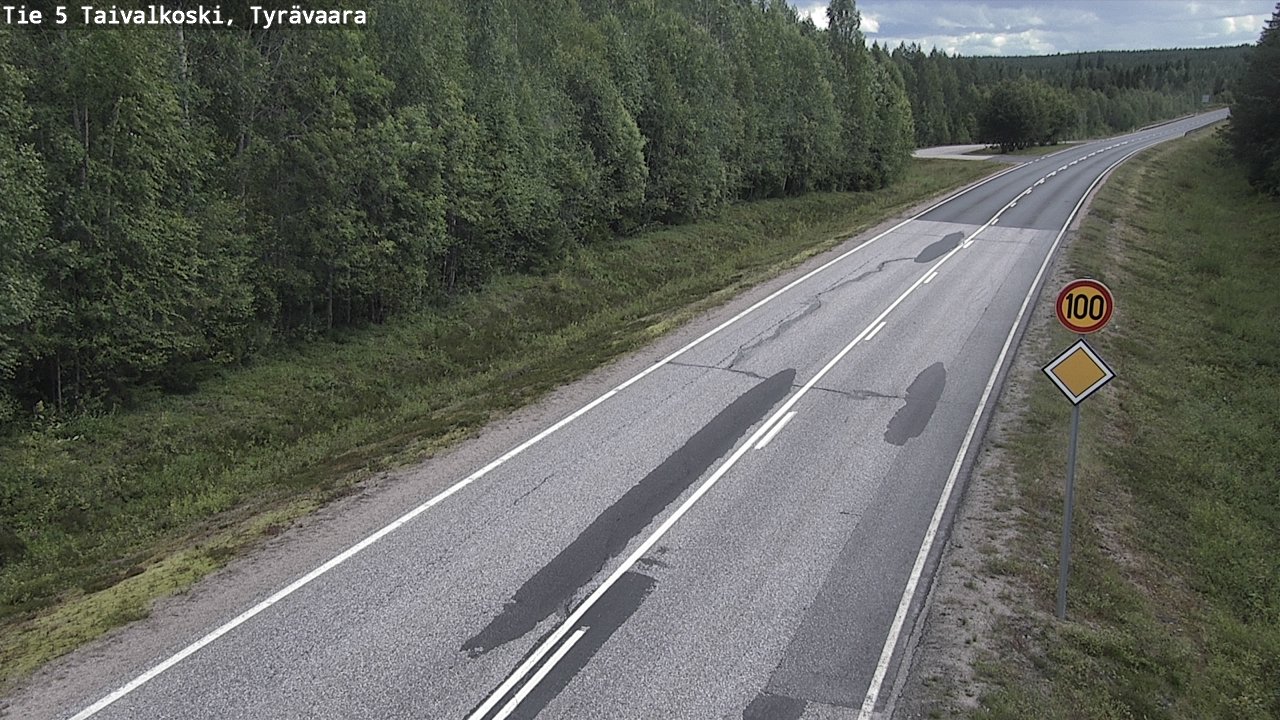 Weather Camera Image Road 5 Taivalkoski, Tyrävaara, Taivalkoski, Pohjois-Pohjanmaa