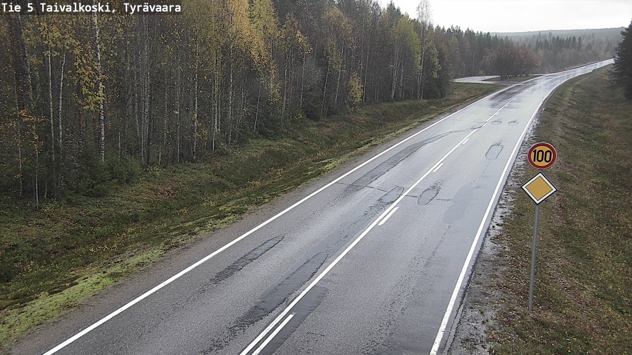 Weather Camera Image Väg 5 Taivalkoski, Tyrävaara, Taivalkoski, Pohjois-Pohjanmaa
