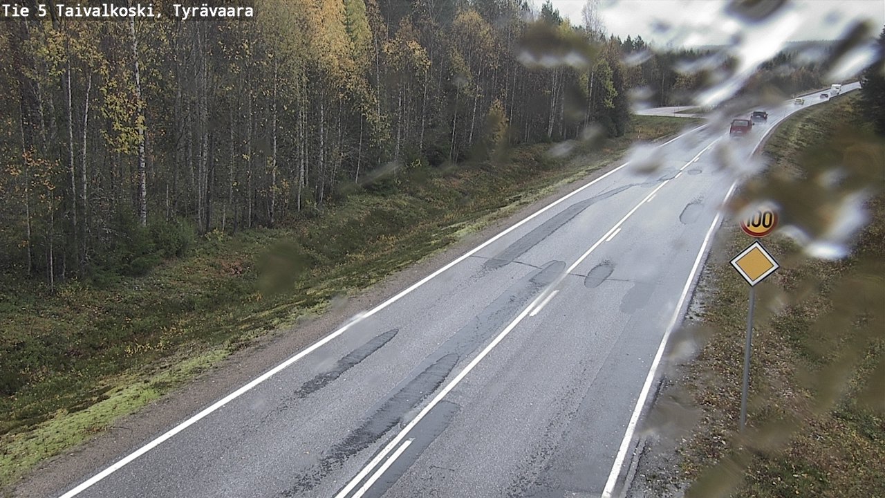 Weather Camera Image Väg 5 Taivalkoski, Tyrävaara, Taivalkoski, Pohjois-Pohjanmaa