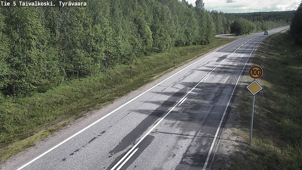 Weather Camera Image Road 5 Taivalkoski, Tyrävaara, Taivalkoski, Pohjois-Pohjanmaa