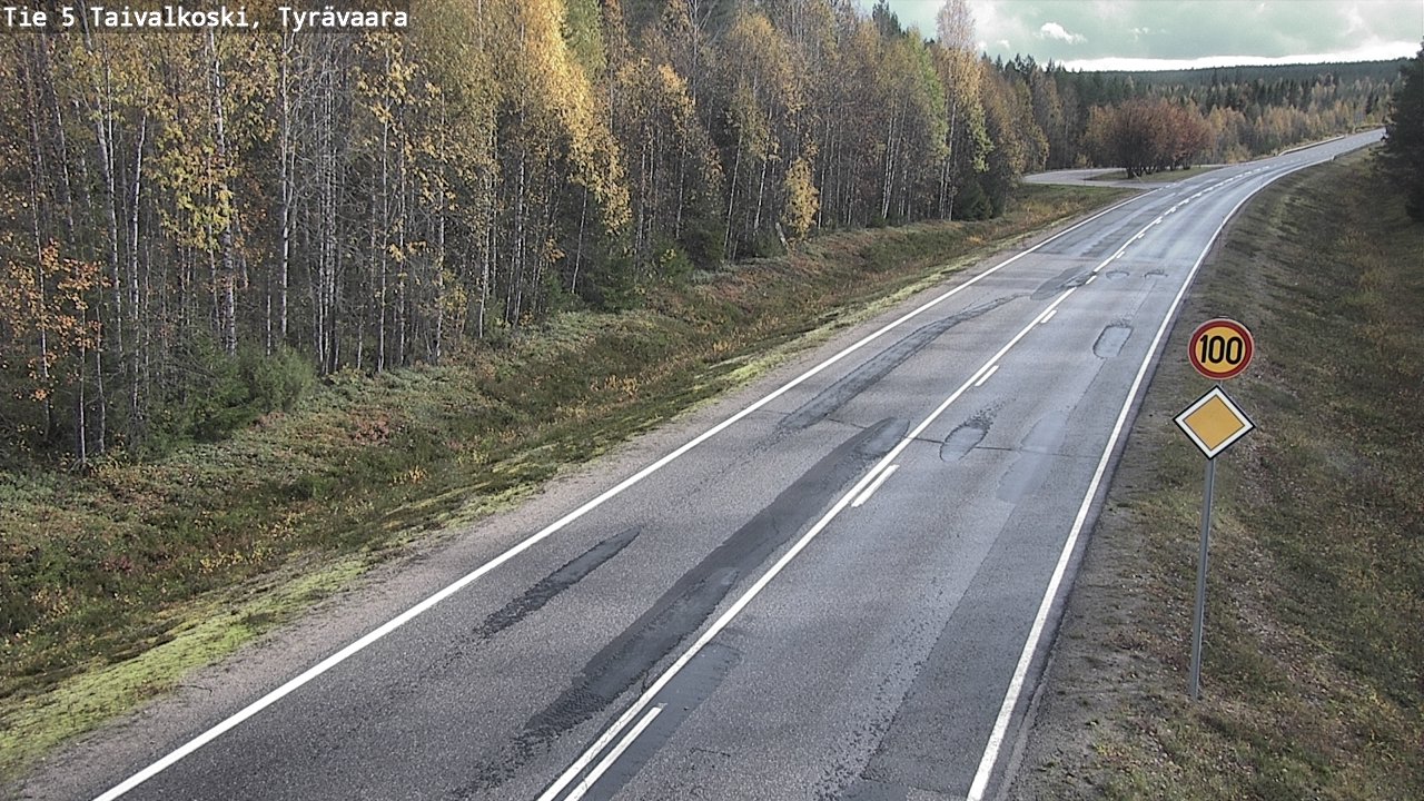 Weather Camera Image Road 5 Taivalkoski, Tyrävaara, Taivalkoski, Pohjois-Pohjanmaa