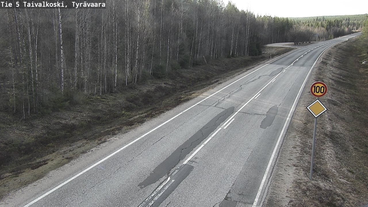 Weather Camera Image Road 5 Taivalkoski, Tyrävaara, Taivalkoski, Pohjois-Pohjanmaa