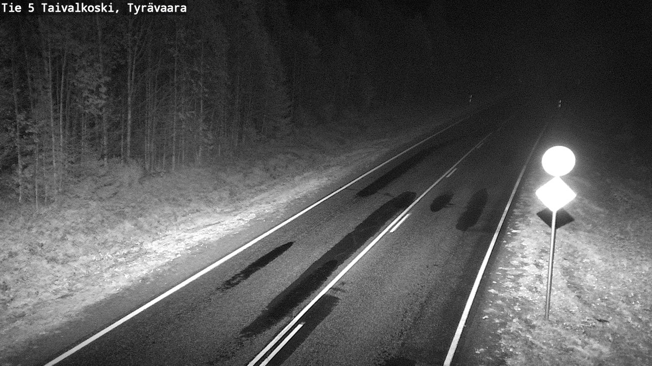 Weather Camera Image Road 5 Taivalkoski, Tyrävaara, Taivalkoski, Pohjois-Pohjanmaa