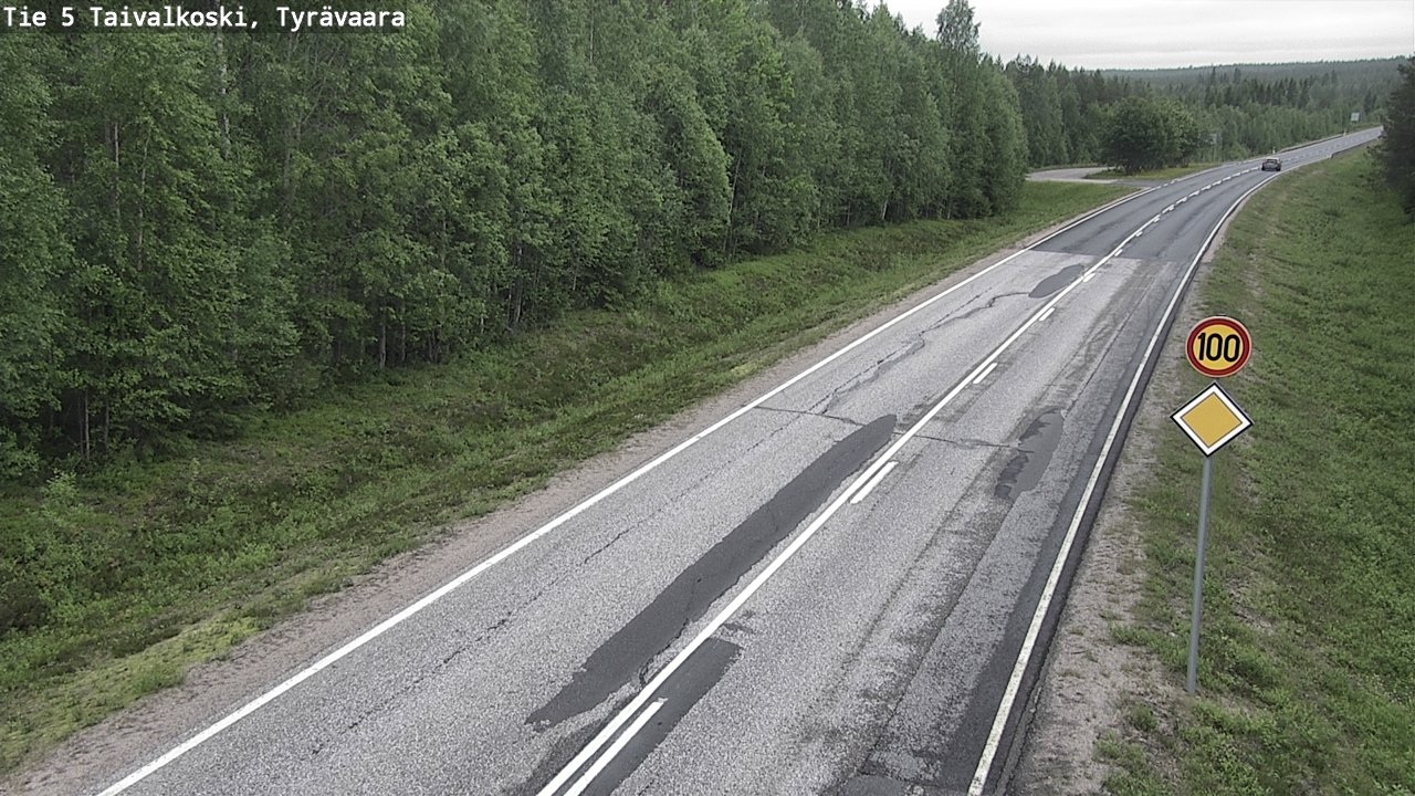 Kelikamerat Kuva Tie 5 Taivalkoski, Tyrävaara, Taivalkoski, Pohjois-Pohjanmaa