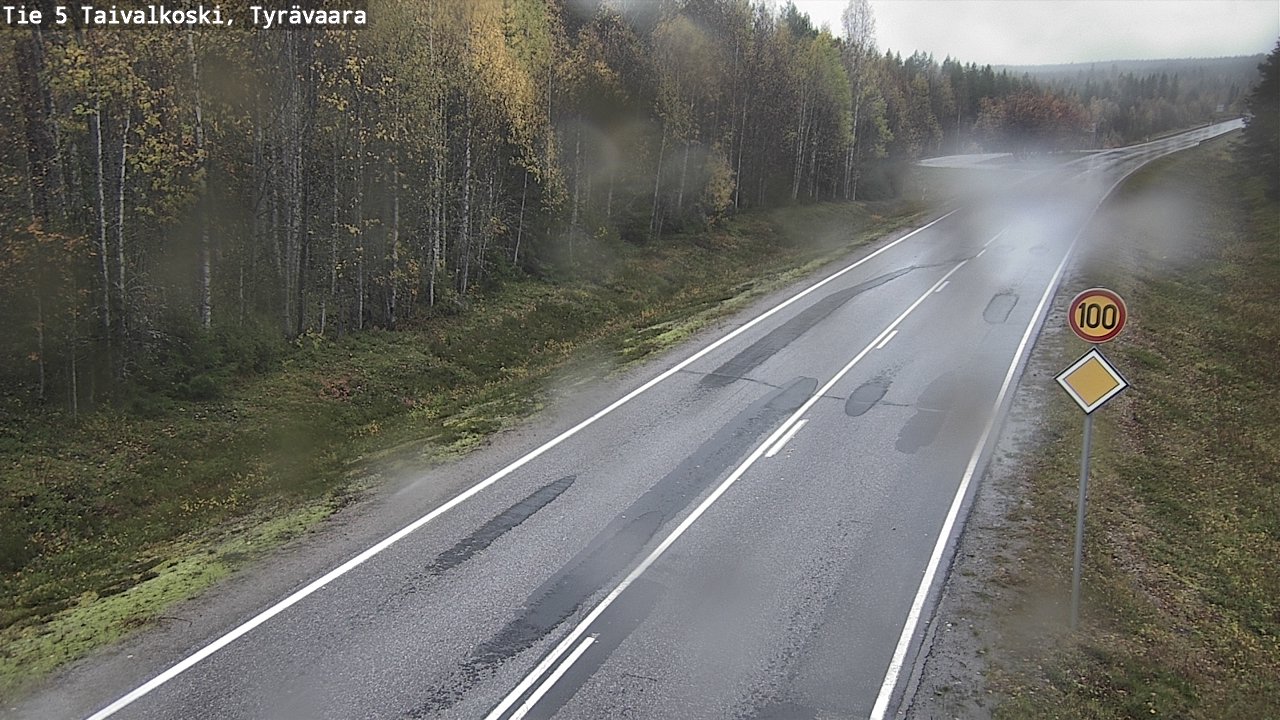 Weather Camera Image Road 5 Taivalkoski, Tyrävaara, Taivalkoski, Pohjois-Pohjanmaa