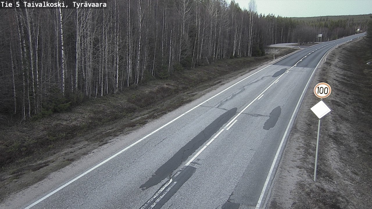 Weather Camera Image Road 5 Taivalkoski, Tyrävaara, Taivalkoski, Pohjois-Pohjanmaa