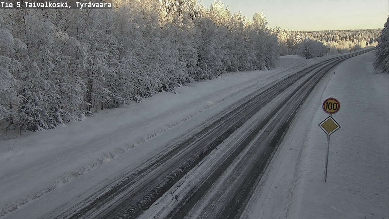 Weather Camera Image Road 5 Taivalkoski, Tyrävaara, Taivalkoski, Pohjois-Pohjanmaa