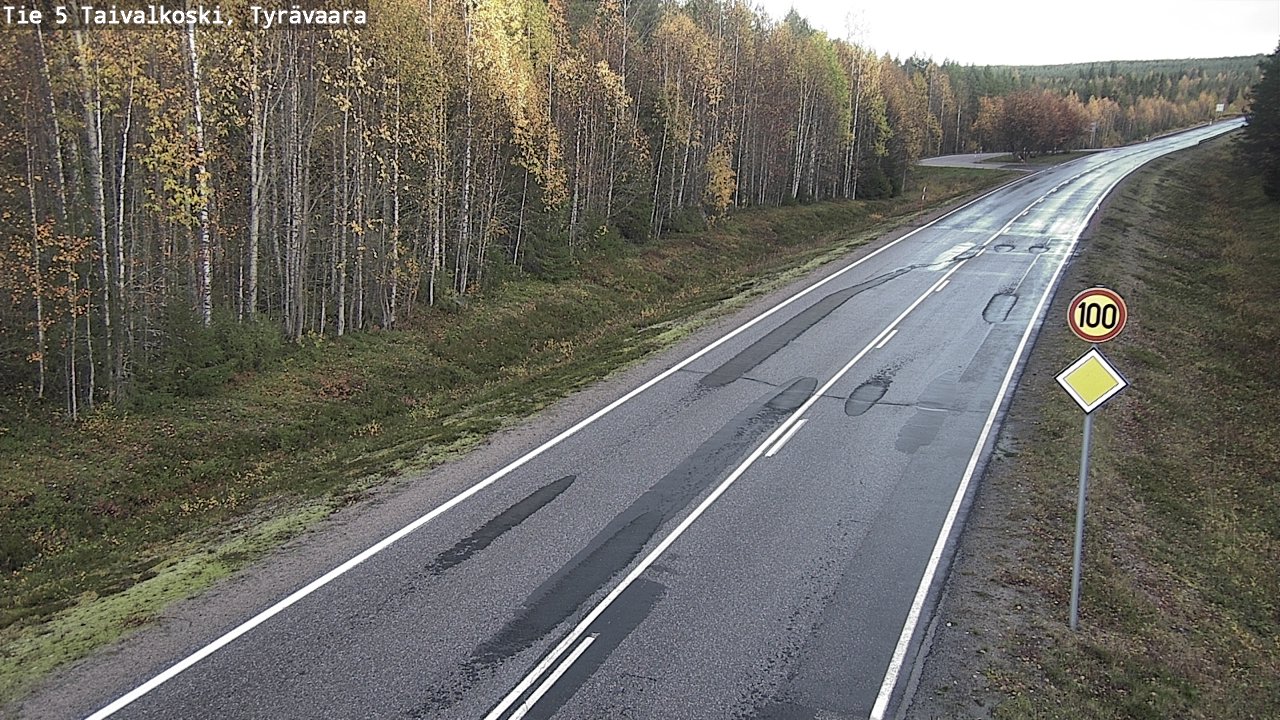 Weather Camera Image Road 5 Taivalkoski, Tyrävaara, Taivalkoski, Pohjois-Pohjanmaa