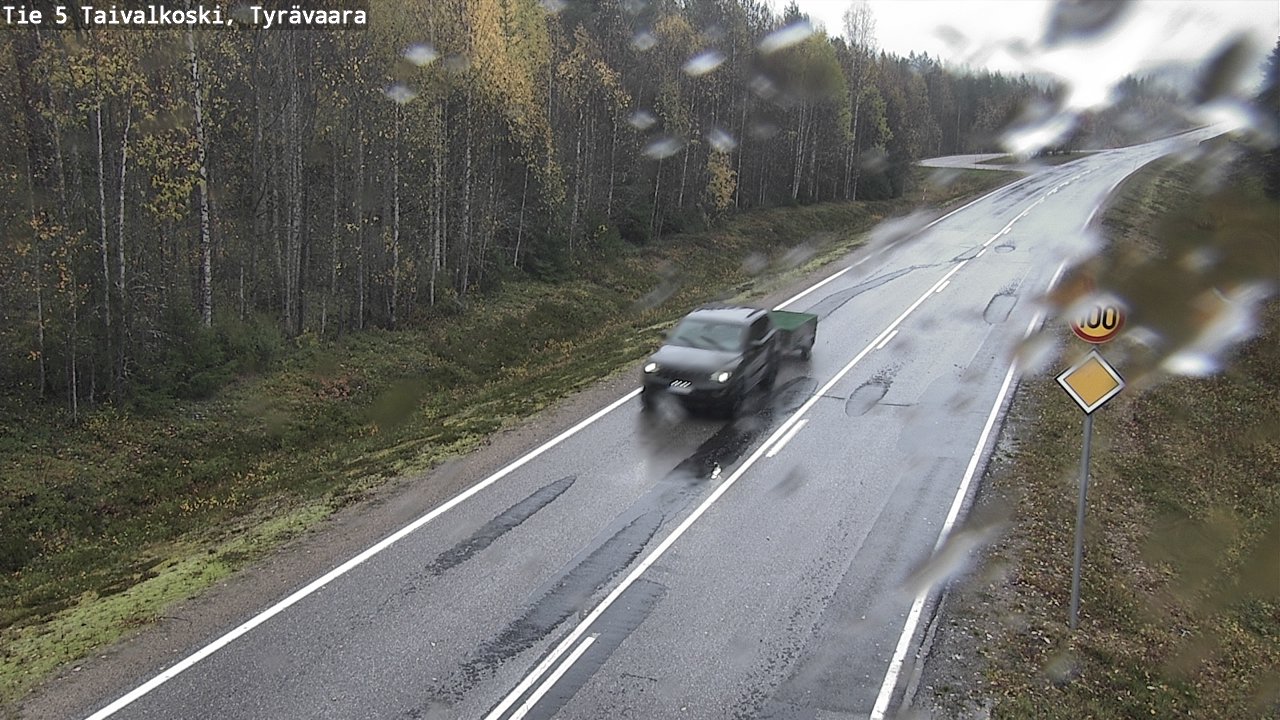 Weather Camera Image Väg 5 Taivalkoski, Tyrävaara, Taivalkoski, Pohjois-Pohjanmaa