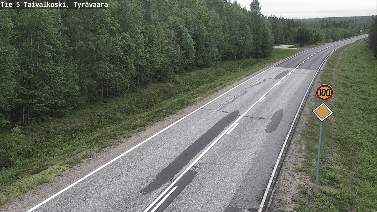 Kelikamerat Kuva Tie 5 Taivalkoski, Tyrävaara, Taivalkoski, Pohjois-Pohjanmaa