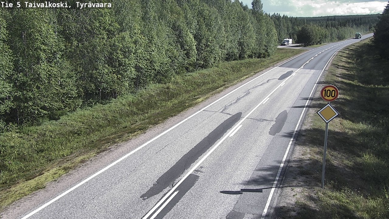 Weather Camera Image Road 5 Taivalkoski, Tyrävaara, Taivalkoski, Pohjois-Pohjanmaa