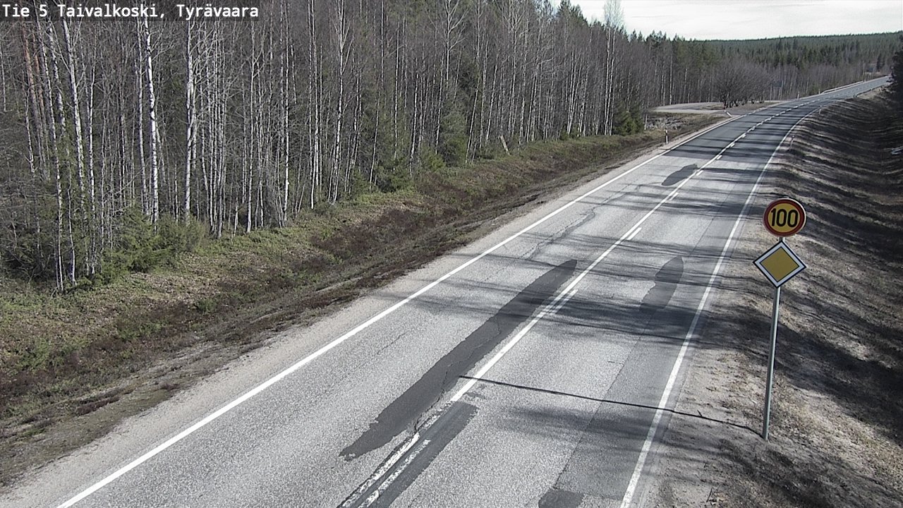 Weather Camera Image Road 5 Taivalkoski, Tyrävaara, Taivalkoski, Pohjois-Pohjanmaa