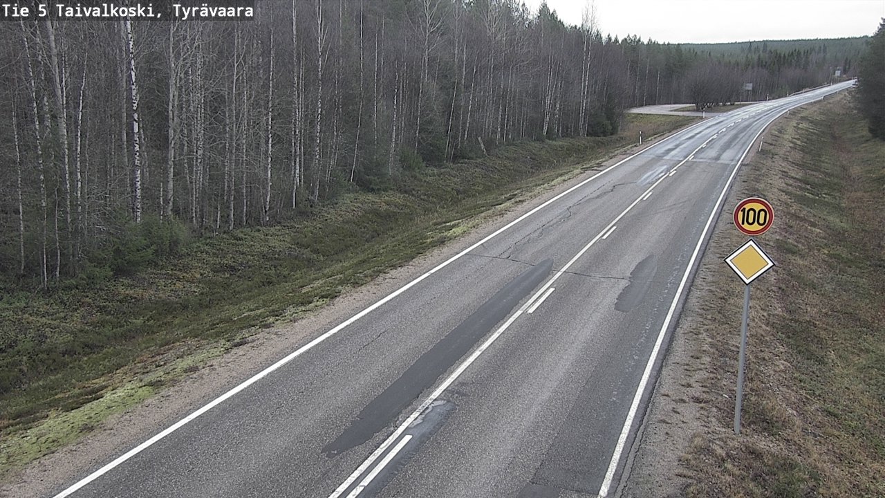 Weather Camera Image Väg 5 Taivalkoski, Tyrävaara, Taivalkoski, Pohjois-Pohjanmaa