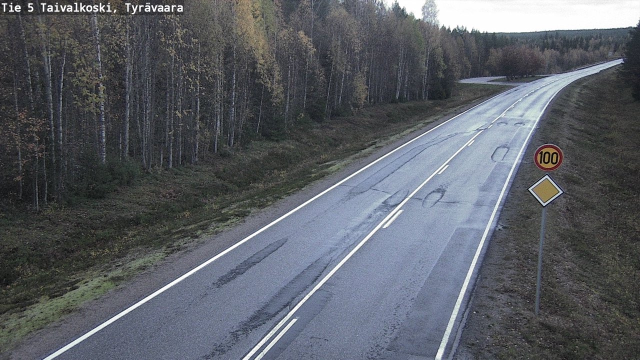 Weather Camera Image Road 5 Taivalkoski, Tyrävaara, Taivalkoski, Pohjois-Pohjanmaa
